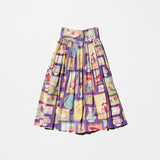 Vintage 50s Picture Collage Patterned Gathered Skirt