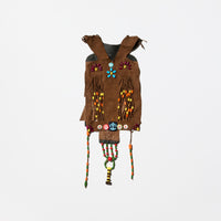 Vintage Late 60s Suede Hippie Pullover Bib
