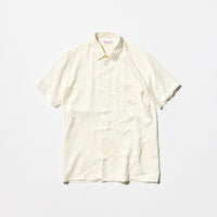 Vintage《和藍》Abstract Patterned White Silk Shirt
