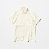 Vintage《和藍》Abstract Patterned White Silk Shirt