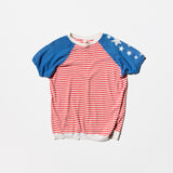 Vintage《SPORTSWEAR OF Quality》Stars and Stripes Patterned Short Sleeve Sweat Shirt