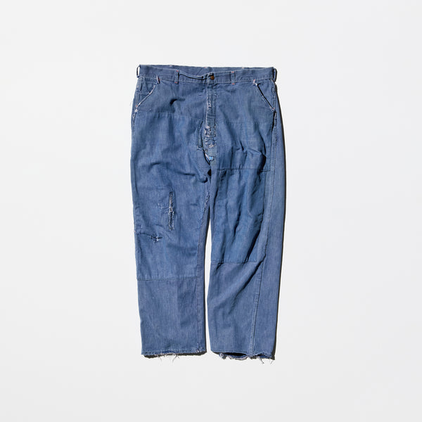Vintage 1970s《Powr House》Light Boro Big Denim Painter Pants