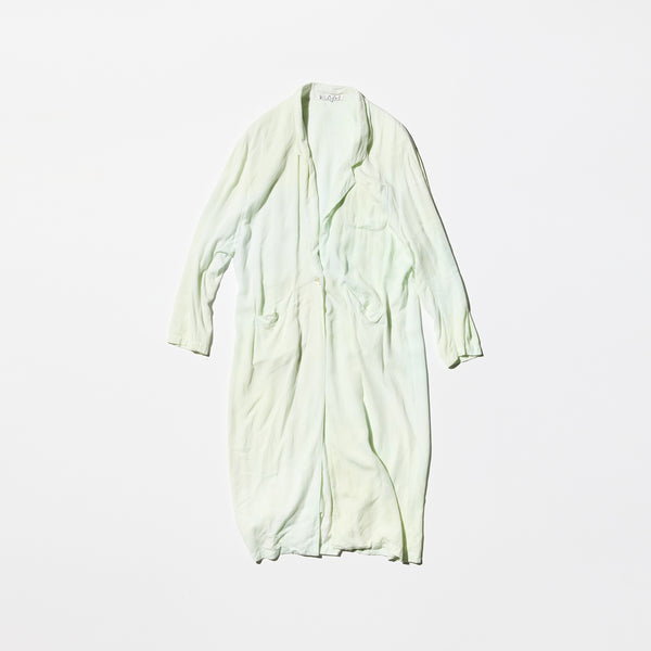Vintage《GLENN WILLIAMS》Pale Green All Rayon Shirt Type Long Jacket