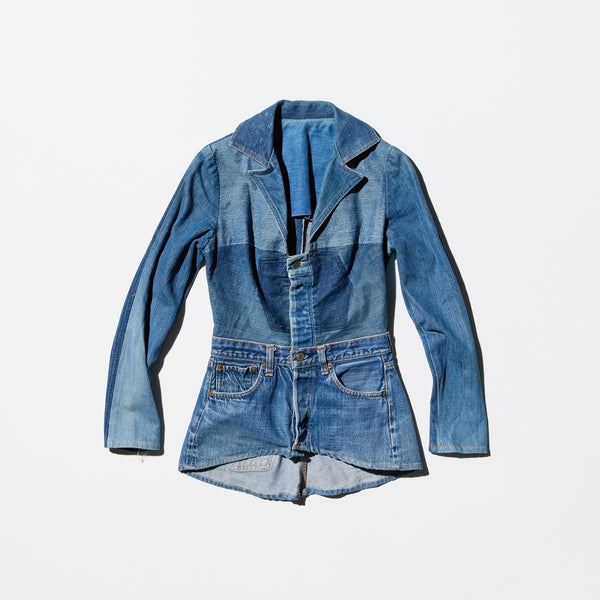 Vintage 70s 《CAN'T BUST EM》×《Levi's》Reconstruction Patchwork Denim Jacket