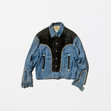 Vintage 1959《Westerner》Blue Gabardine×Velvet×Glitter Western Jacket
