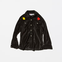 Vintage《maximam》Sequin Playing Card Patterned Velvet Shirt&Pants Set-up