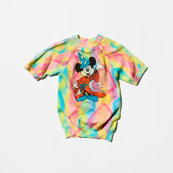 Vintage《©WALT DISNEY PRODUCTION》“FANTASIA” Tie Dye Short-sleeve Sweat Shirt