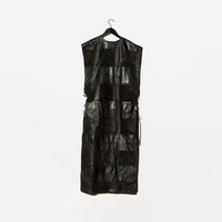 Vintage 70s Hand Made Black Suede×Smooth Leather×Lace-up Long Vest