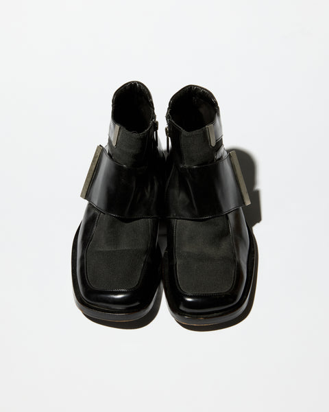 Archive《Todd Welsh》Leather×Nylon Side Zip Boots