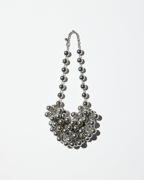Vintage A Lot Of Silver Ball Necklace