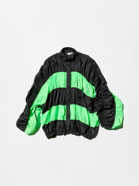 Vintage《Dana Lauren》Shirring Nylon Shirt