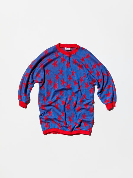 Vintage《WILDCREST》Red Stars Oversize Sweater