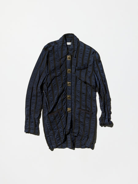 Vintage《Sue Wong》Sharing Stripe Long Shirt