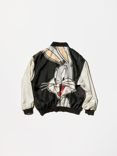 Vintage《AMERICAN CHARACTERS》“Bugs Bunny” ALL Silk Bomber Jacket
