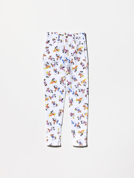 Vintage《GOLDEN DRAGON》“Mickey&Minnie” Patterned Stretch Type Tapered Pants