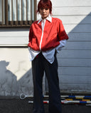 Vintage 1980s《THEODORE》Red Short Sleeve Zip-up Jacket