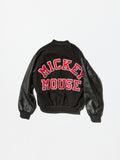 Vintage 1980s《Chalk Line》“MICKEY MOUSE” Black×Black Award Jacket