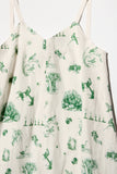 《Midorikawa》SLIP DRESS with A Lace Brooch Pin