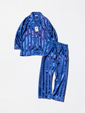 Vintage Deadstock《PENNY'S TOWNN CRAFT》Blue Stripe Pajama Shirt&Pants Set-up