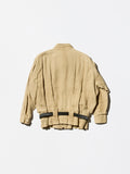 Archive《11342 from Marithé+François Girbaud》Late 1970s Pleated&Belted Linen Jacket