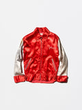 Vintage 1950s Two Tone Satin Zip-up Jacket