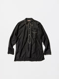 Vintage 1950s《Willy Rosenbusch》Black Cotton Pull-over Shirt