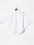 Vintage《OZONE PROTECTIVE LAYERS》So Into the Dramatic Volume and Gathered Details On this White Stand-collar Shirt