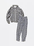 Vintage 1980s《CHECKER RAGS》Checker Patterned Jacket&Pants Set-up