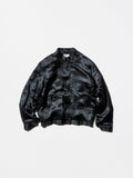 Vintage《銀湖 SILVER LAKE》“福” Black Satin Zip-up Jacket
