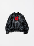 Vintage《銀湖 SILVER LAKE》“福” Black Satin Zip-up Jacket