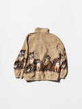 Vintage《Blain》“Cats” Fleece Jacket 