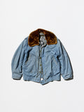 Vintage《AERO-Sholling France》Smoky Blue Bomber Jacket