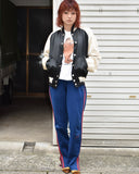 Vintage 1950s《EMPIRE》Black×White Satin Award Jacket