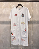 Vintage《CZ》A Zip-up Long Tee with “Casino” Embroidery