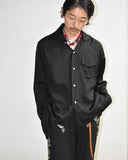 Vintage 1950s《SPORTOP》 "Black" Rayon Satin Shirt