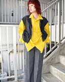 Vintage 1980s《En Chante》Shirring Cotton×Nylon Vest