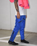 Vintage 1980s《Le Yamli》Blue Nylon Zipper Pants