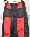 Vintage 1980s《SHUTTLE SERIES》Black×Red Zip Nylon Pants