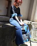 Vintage 1990s《SERIOUS》Belted&Monster Fur Bondage-style T-shirt