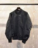Vintage Black Satin Tiger Embroidery     Bomber Jacket
