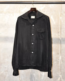 Vintage 1950s《SPORTOP》 "Black" Rayon Satin Shirt