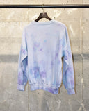 Vintage 1990s《DISNEY WEAR》“Dancing Mickey Mouse & Minnie Mouse” Satin Patch Tie-Dye Sweat Shirt