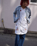 Vintage《CZ》A Zip-up Long Tee with “Casino” Embroidery