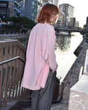 Vintage 1980s 《annex Paris》Pink Silk Cotton Shirt with Unique Panel Details