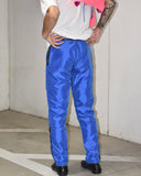 Vintage 1980s《Le Yamli》Blue Nylon Zipper Pants
