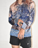 Vintage 1970s《Villa D'Este》 Landscape Print Shirt
