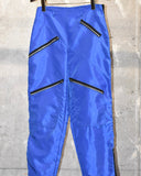 Vintage 1980s《Le Yamli》Blue Nylon Zipper Pants