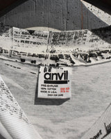 Vintage 1990s《Anvil》Newspaper Print Long T-shirt