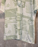 Vintage 1970s《Man Vista》Collage Photo Printed Polo Shirt