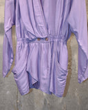 Vintage 1980s-1990s Dolman Sleeve Silk Cotton Draped Jacket